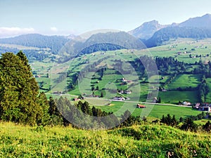 Thur River valley in the Toggenburg region