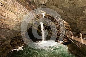 Thur waterfalls in the alps in Unterwasser in Switzerland