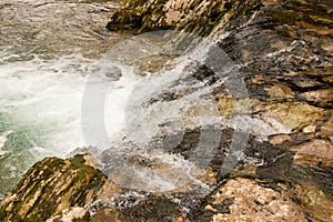 Thur waterfalls in the alps in Unterwasser in Switzerland