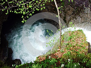 Thur Waterfalls or ThurwasserfÃ¤lle oder Thurfaelle or Thurfalle on the Thur River and in the Obertoggenburg region