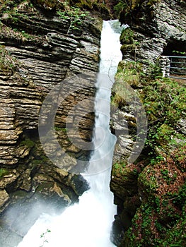 Thur Waterfalls or ThurwasserfÃ¤lle oder Thurfaelle or Thurfalle on the Thur River and in the Obertoggenburg region