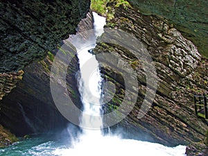 Thur Waterfalls or ThurwasserfÃ¤lle oder Thurfaelle or Thurfalle on the Thur River and in the Obertoggenburg region