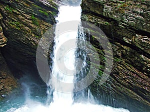 Thur Waterfalls or ThurwasserfÃ¤lle oder Thurfaelle or Thurfalle on the Thur River and in the Obertoggenburg region