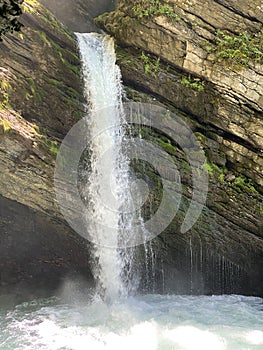 Thur Waterfalls or ThurwasserfÃ¤lle oder ThurfÃ¤lle Thurfaelle or Thurfalle on the Thur River and in the Obertoggenburg region