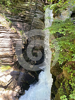 Thur Waterfalls or ThurwasserfÃ¤lle oder ThurfÃ¤lle Thurfaelle or Thurfalle on the Thur River and in the Obertoggenburg region