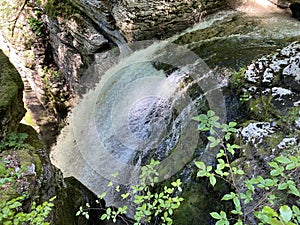 Thur Waterfalls or ThurwasserfÃ¤lle oder ThurfÃ¤lle Thurfaelle or Thurfalle on the Thur River and in the Obertoggenburg region