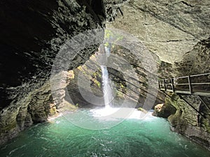 Thur Waterfalls or ThurwasserfÃ¤lle oder ThurfÃ¤lle Thurfaelle or Thurfalle on the Thur River and in the Obertoggenburg region