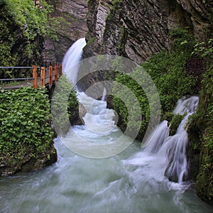 Thurfaelle, waterfalls in the Toggenburg valley