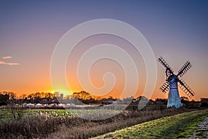 Thurne Dyke Sunrise Norfolk Broads photo