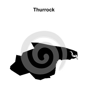 Thurrock outline map