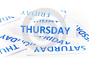 Thursday word texture background