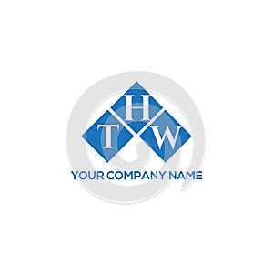 THW letter logo design on WHITE background. THW creative initials letter logo concept. THW letter design