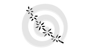 thyme branch glyph icon animation