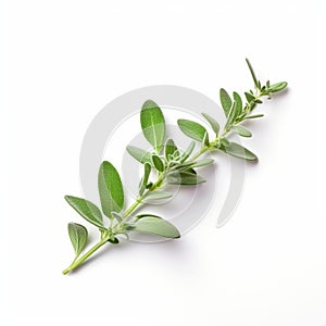 Thyme Leaf On White Background - Creative Commons Attribution Image photo