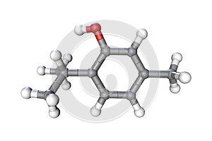 Thymol molecule, 3D illustration photo