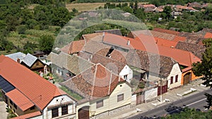 Saxon farm houses of Axente Sever in Romania photo