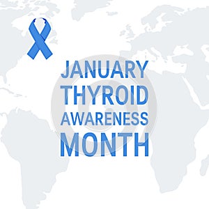 Thyroid awareness month vector concept
