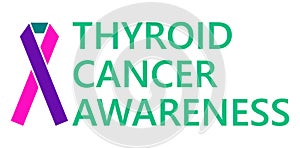 Thyroid cancer awareness EPS vector file