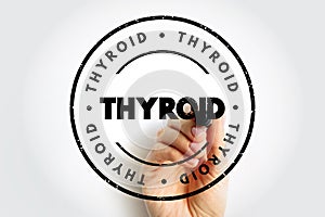 Thyroid text stamp, concept background