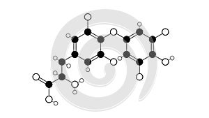 thyroxine molecule, structural chemical formula, ball-and-stick model, isolated image thyroid hormone