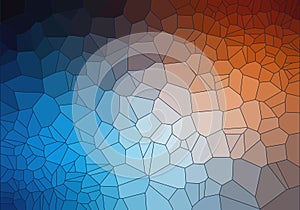 Tial and Orange 2D geometric abstract background