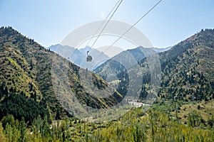 Tian Shan mountain Medeo area landscape near Almaty, Kazakhstan