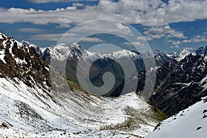 Tian Shan mountains,  Ala Kul lake trek, Kyrgyzstan photo