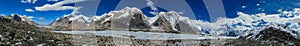 Tian Shan mountains snow peaks long panorama