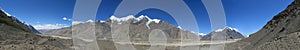 Tian Shan mountains snow peaks panorama