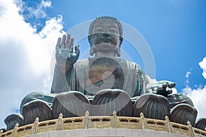 Tian Tan Buddha, Big Budda, The enormous Tian Tan Buddha at Po Lin Monastery in Hong Kong.