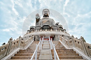 Tian Tan Buddha at Po Lin Monastery, Lantau Island in Hong Kong
