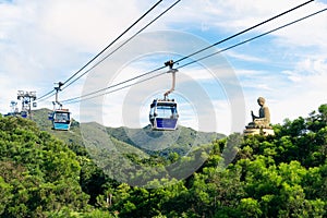 Tian Tan Buddha statue at Ngong Ping, Lantau Island, in Hong Kong