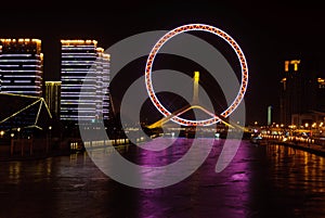 Tianjin City Landscape-Tianjin Eye Ferris wheel at