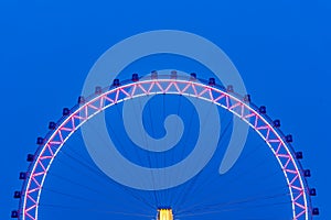 Tianjin eye ferris wheel at night