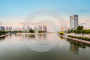 Tianjin haihe river at dusk