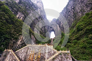 Tianmen cave in tianmen national park