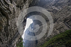 Tianmen cave in tianmen national park