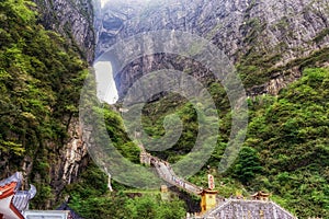 Tianmen cave in tianmen national park