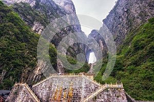 Tianmen cave in tianmen national park