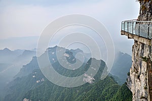 Tianmen Mountain, Heaven`s Gate Mountain, in Hunan province in China