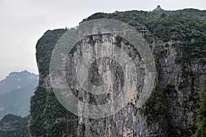 Tianmen Mountain, Heaven`s Gate Mountain, in Hunan province in China