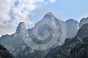 Tianmen Mountain, Heaven`s Gate Mountain, in Hunan province in China