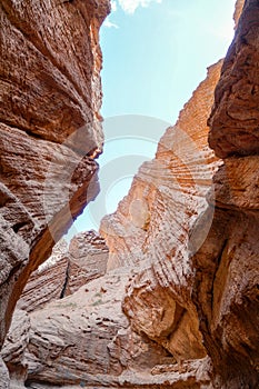 Tianshan Grand Canyon in sunny day