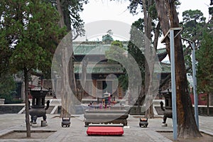 TIANSHUI, CHINA - OCT 8 2014: Fuxi Temple. a famous Temple in Ti