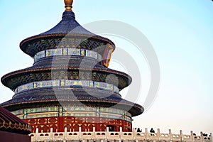 Tiantan Sky Temple in the evening. A traditional Chinese complex