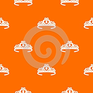 Tiara crown pattern vector orange