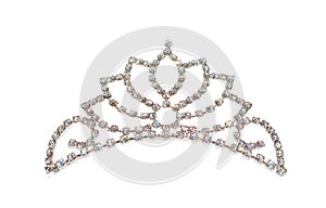 Tiara or diadem or crown isolated photo