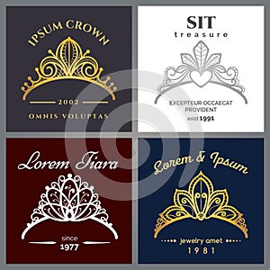 Tiara luxury logo set