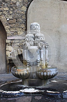 Tiaras fountain near Saint Peter Square in Rome