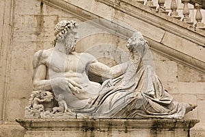 Tiber as a god. Campidoglio, Rome.